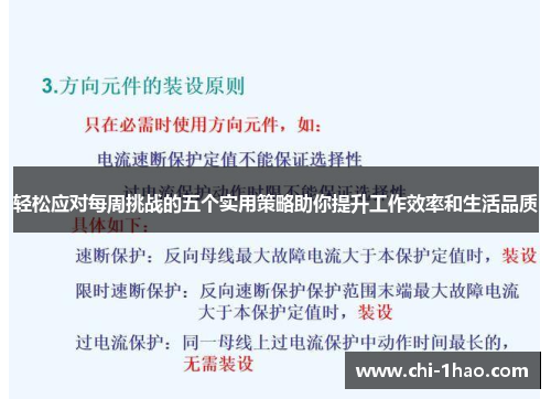 轻松应对每周挑战的五个实用策略助你提升工作效率和生活品质