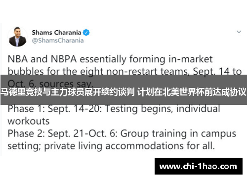 马德里竞技与主力球员展开续约谈判 计划在北美世界杯前达成协议